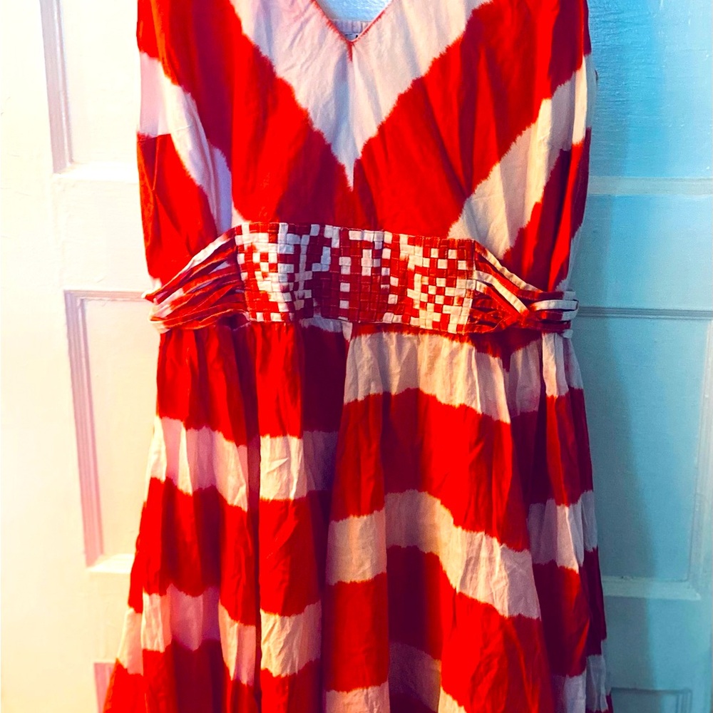 Monroe and Main Pink and White Striped Cotton Dress